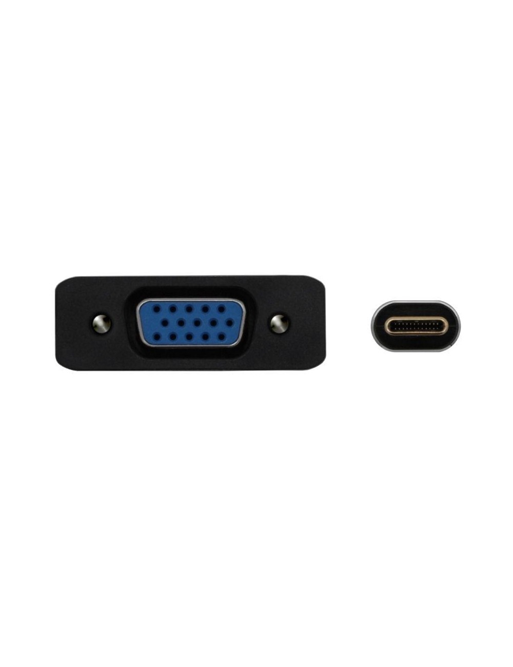 Conversor Aisens A109-0691/ USB Tipo-C Macho - VGA Hembra/ Hasta 27W/ 1250Mbps/ 15cm/ Gris