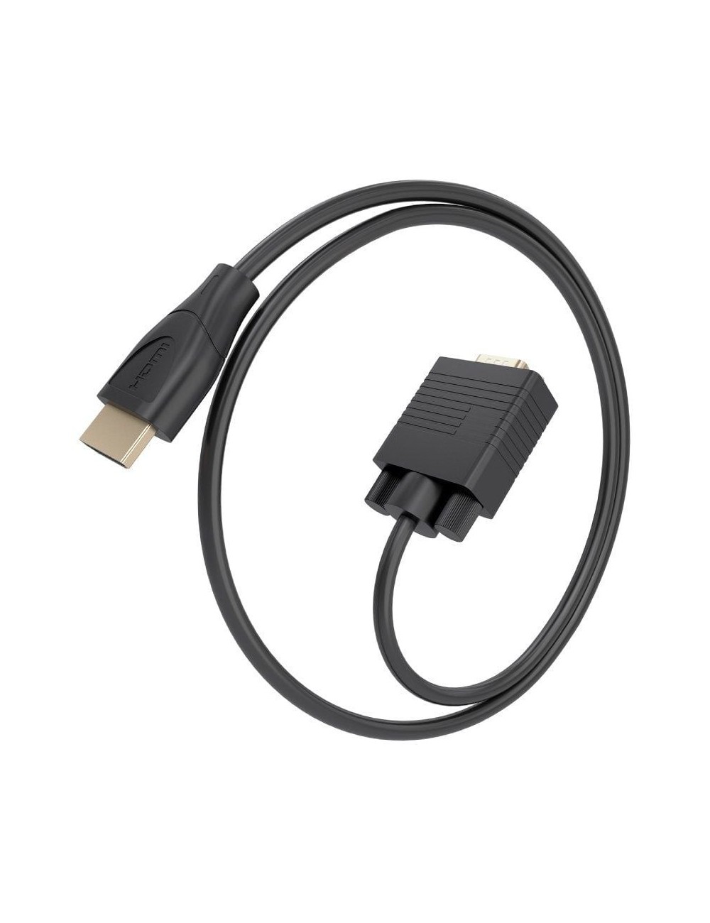 Cable Conversor Aisens A122-1010 SVGA Macho/ HDMI Macho/ 1m/ Negro