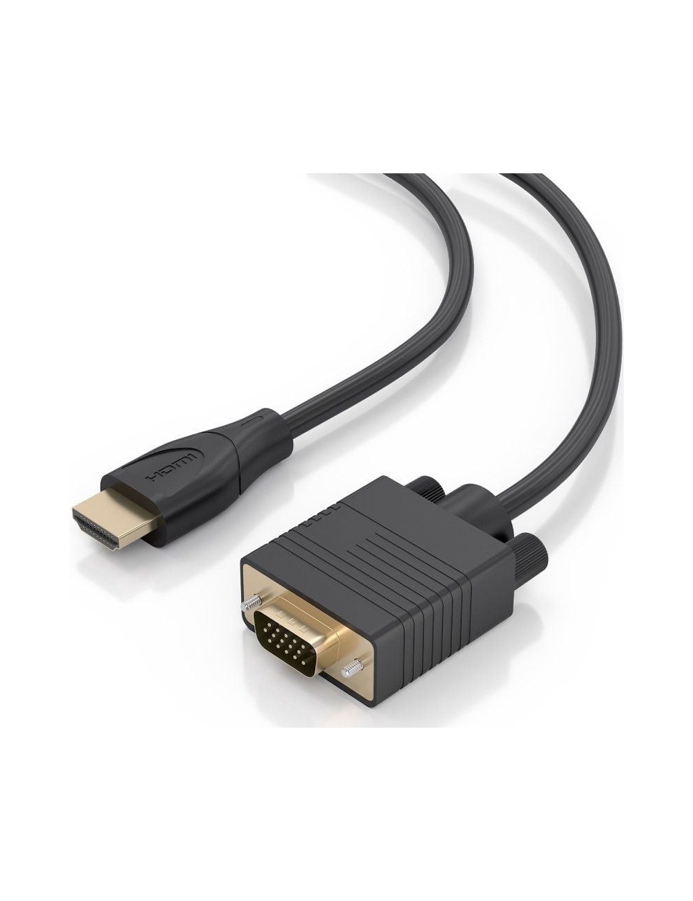 Cable Conversor Aisens A122-1010 SVGA Macho/ HDMI Macho/ 1m/ Negro