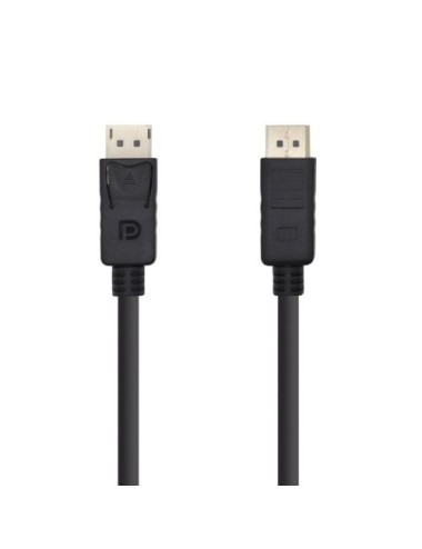 Cable DisplayPort 1.2 4K Aisens A124-0387/ DisplayPort Macho - DisplayPort Macho/ Hasta 5W/ 2300Mbps/ 5m/ Negro