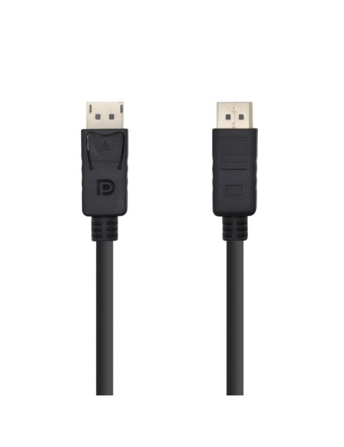 Cable DisplayPort 1.2 4K Aisens A124-0387/ DisplayPort Macho - DisplayPort Macho/ Hasta 5W/ 2300Mbps/ 5m/ Negro