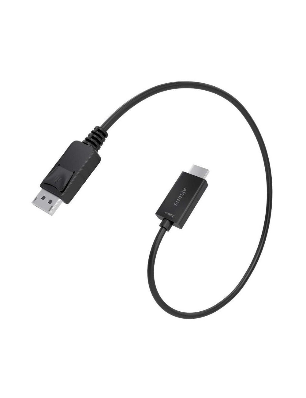Cable Conversor Aisens A125-0891/ DisplayPort Macho - HDMI 4K Macho/ 60cm/ Negro
