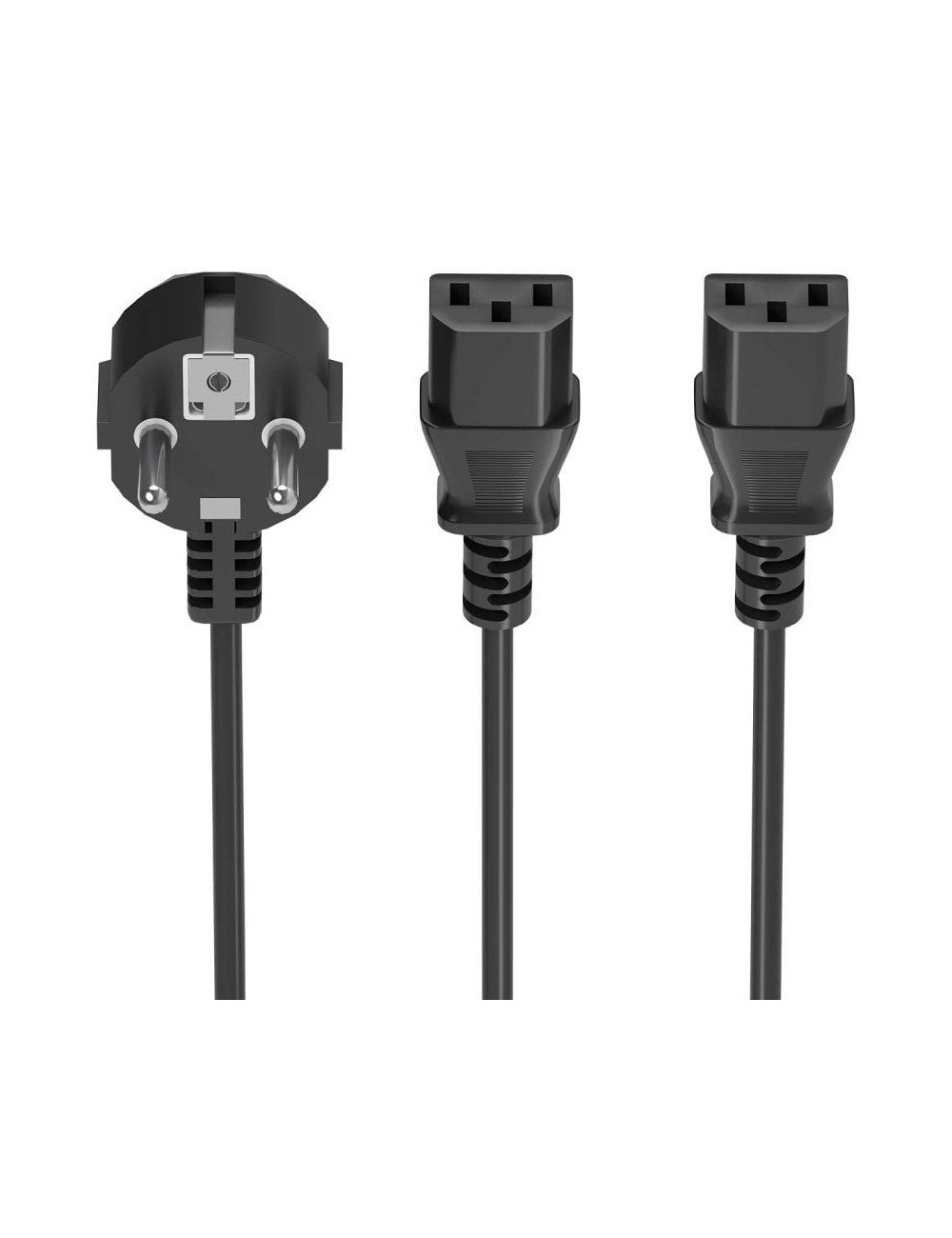 Cable Alimentación CPU Aisens A132-0865/ CEE7 Macho - 2x C13 Hembra/ 3m/ Negro