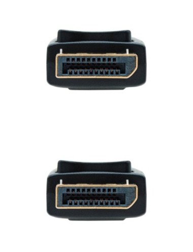 Cable DisplayPort 1.2 4K Nanocable 10.15.2310/ DisplayPort Macho - DisplayPort Macho/ 10m/ Negro