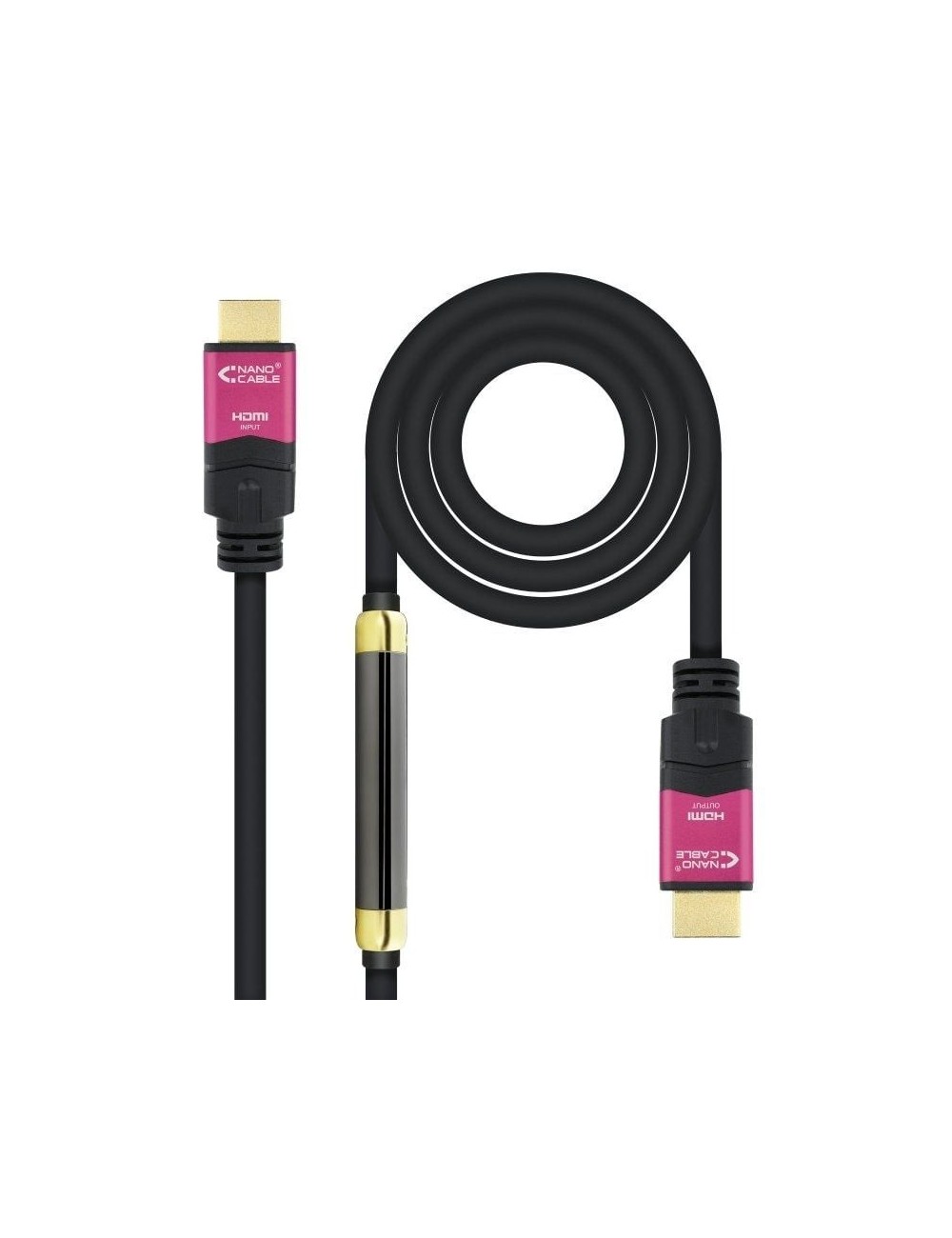 Cable HDMI 2.0 4K Nanocable 10.15.3730/ HDMI Macho - HDMI Macho/ 30m/ Negro