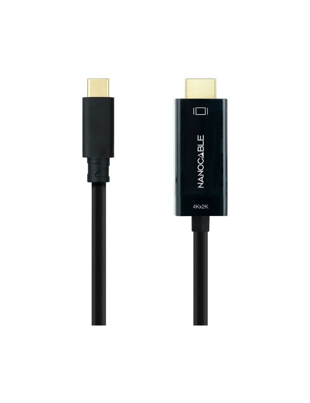 Cable Conversor Nanocable 10.15.5135/ USB Tipo-C Macho - HDMI Macho/ 5m/ Negro