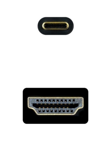 Cable Conversor Nanocable 10.15.5135/ USB Tipo-C Macho - HDMI Macho/ 5m/ Negro
