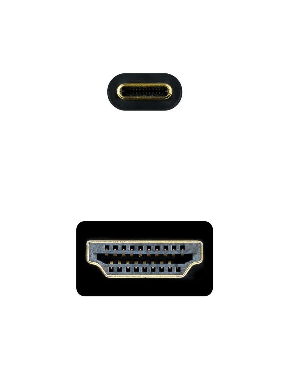 Cable Conversor Nanocable 10.15.5135/ USB Tipo-C Macho - HDMI Macho/ 5m/ Negro