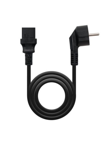 Cable Alimentación CPU Nanocable 10.22.0110/ Schuko Macho - C13 Hembra/ 10m/ Negro