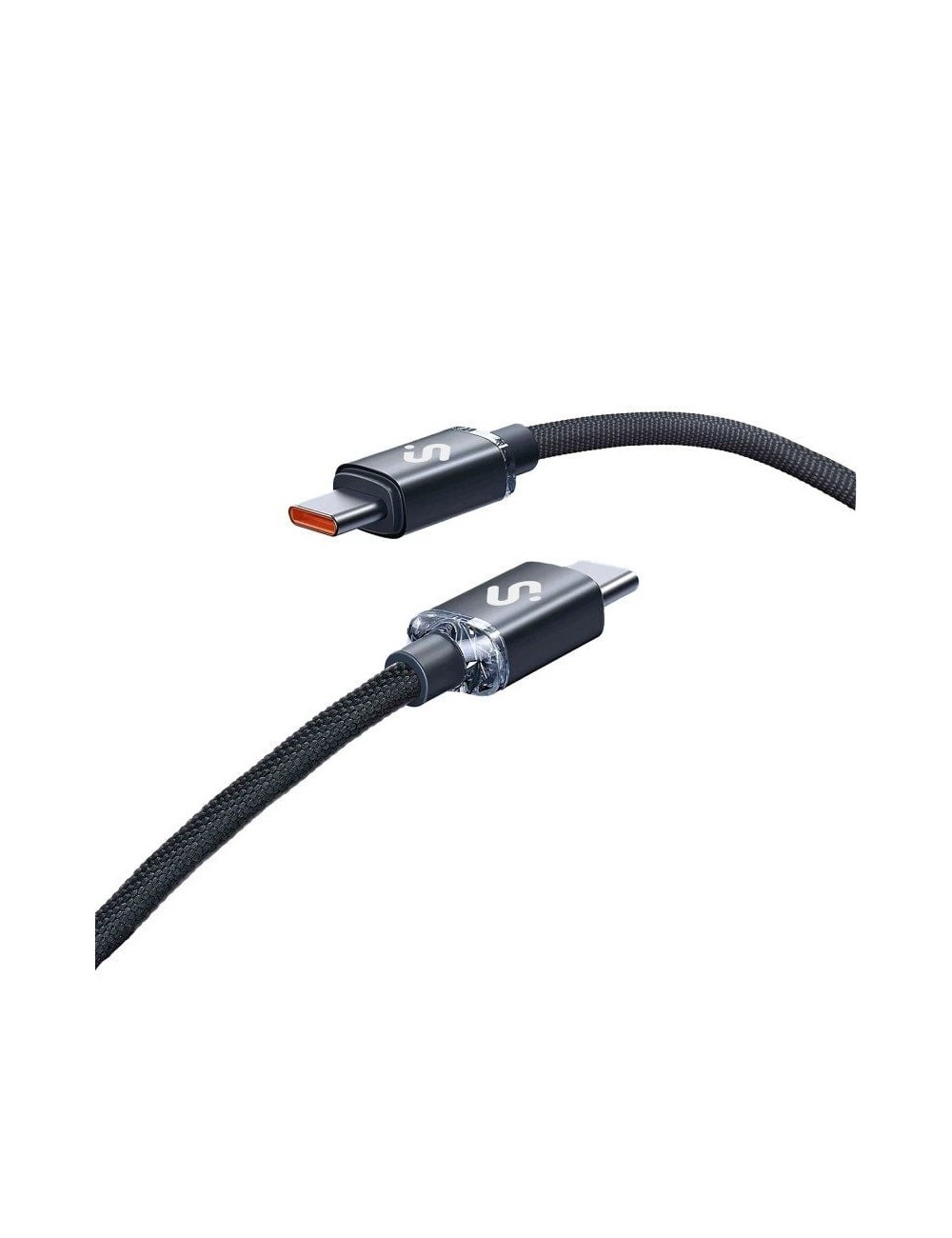 Cable USB 2.0 Tipo-C Subblim Optimus/ USB Tipo-C Macho - USB Tipo-C Macho/ Hasta 60W/ 480Mbps/ 2m/ Negro