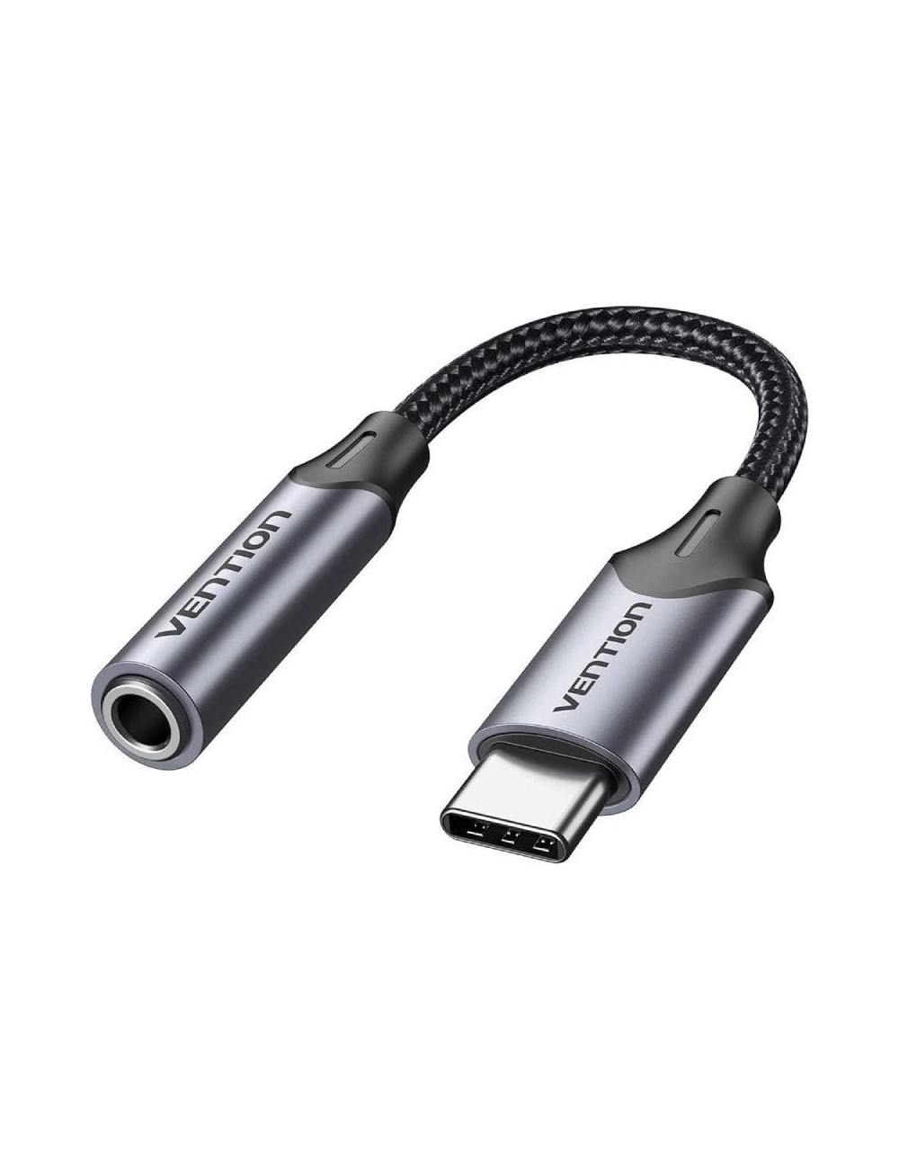 Adaptador Audio Vention BGMHA/ Jack 3.5 Hembra - USB Tipo-C Macho/ 10cm/ Gris