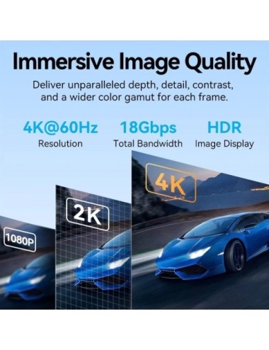 Cable HDMI 4K Vention ALMBI/ HDMI Macho - HDMI Macho/ 3m/ Negro