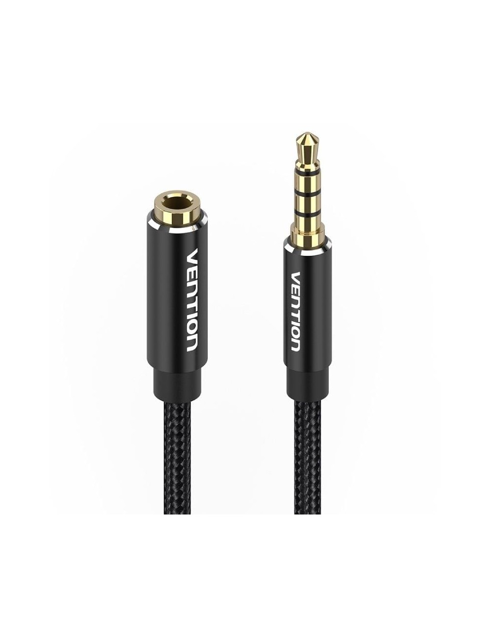Cable Estéreo Vention BHCBH/ Jack 3.5 Macho - Jack 3.5 Hembra/ 2m/ Negro
