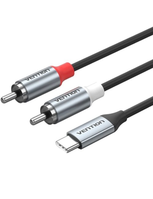 Cable Estéreo Vention BIKHF/ USB Tipo-C Macho - 2x RCA Macho/ 1m/ Gris
