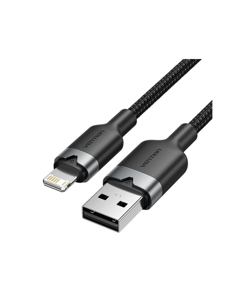 Cable USB Lightning Vention LANBF/ USB Macho - Lightning Macho/ 480Mbps/ 1m/ Negro
