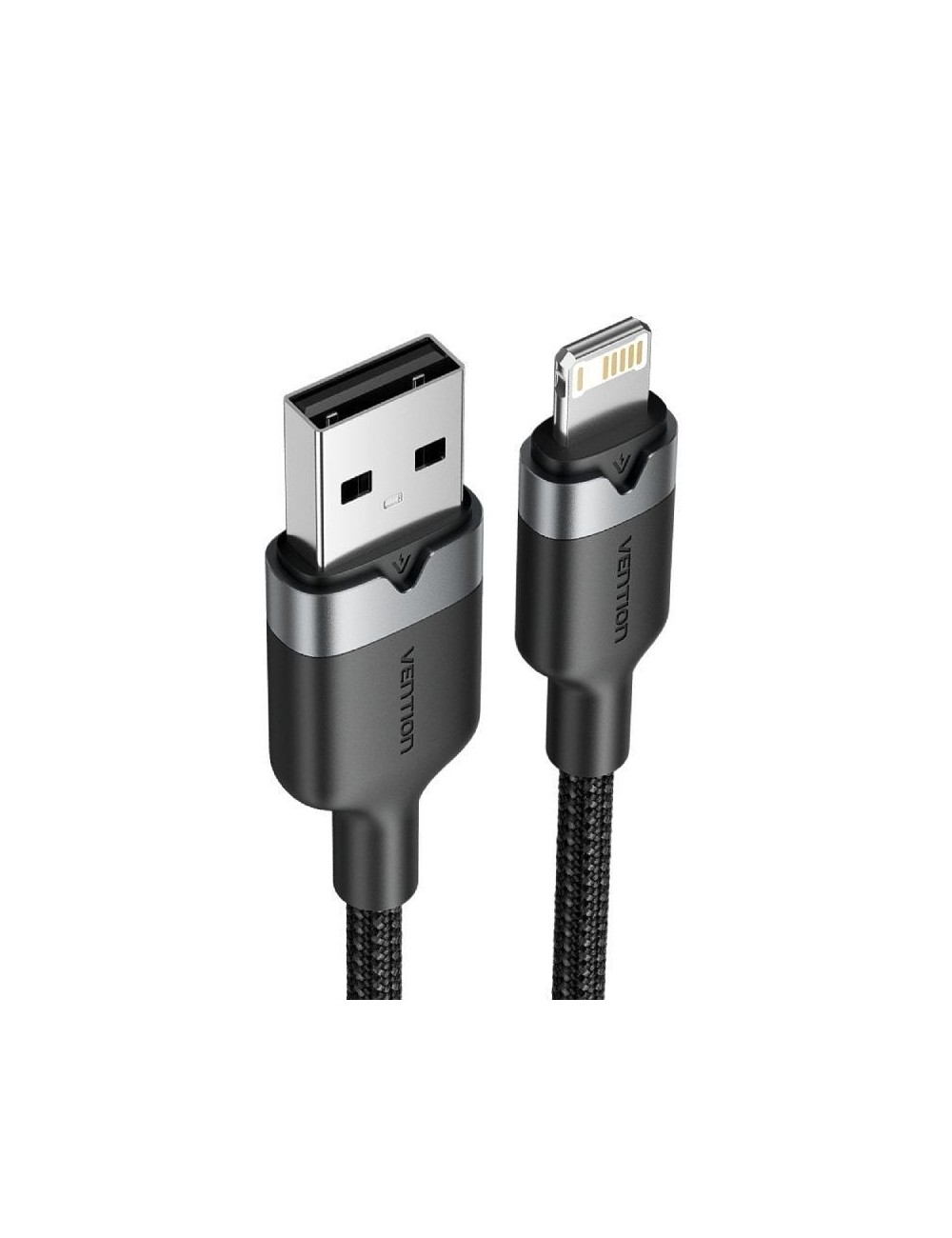 Cable USB Lightning Vention LANBF/ USB Macho - Lightning Macho/ 480Mbps/ 1m/ Negro