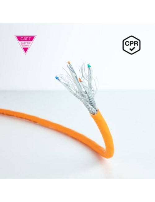 Bobina de Cable SFTP PIMF AWG23 Nanocable 10.20.1700-100 Cat.7/ 100m/ Naranja