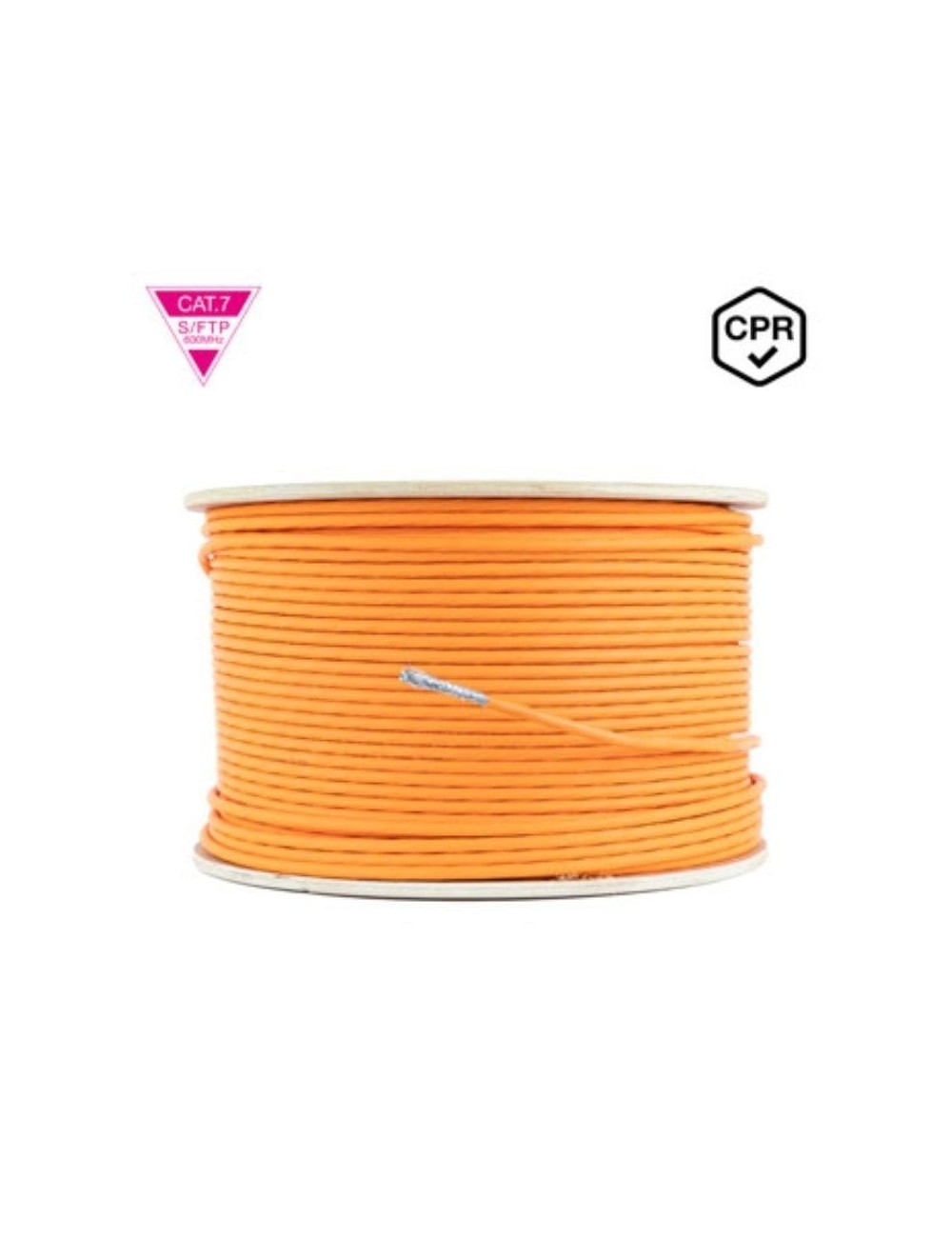 Bobina de Cable SFTP PIMF AWG23 Nanocable 10.20.1700-305 Cat.7/ 305m/ Naranja