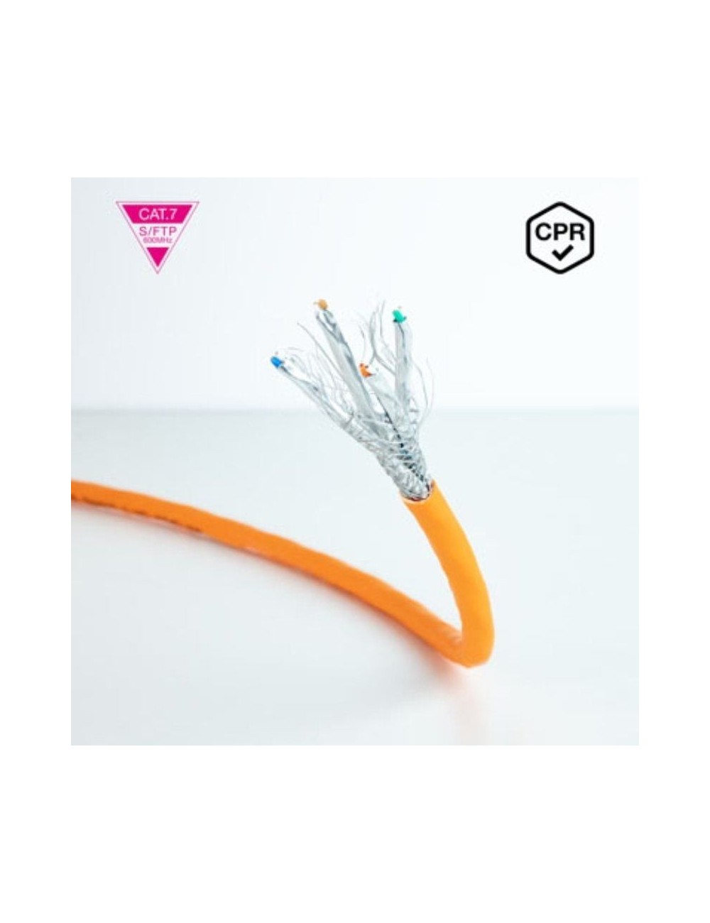 Bobina de Cable SFTP PIMF AWG23 Nanocable 10.20.1700-305 Cat.7/ 305m/ Naranja