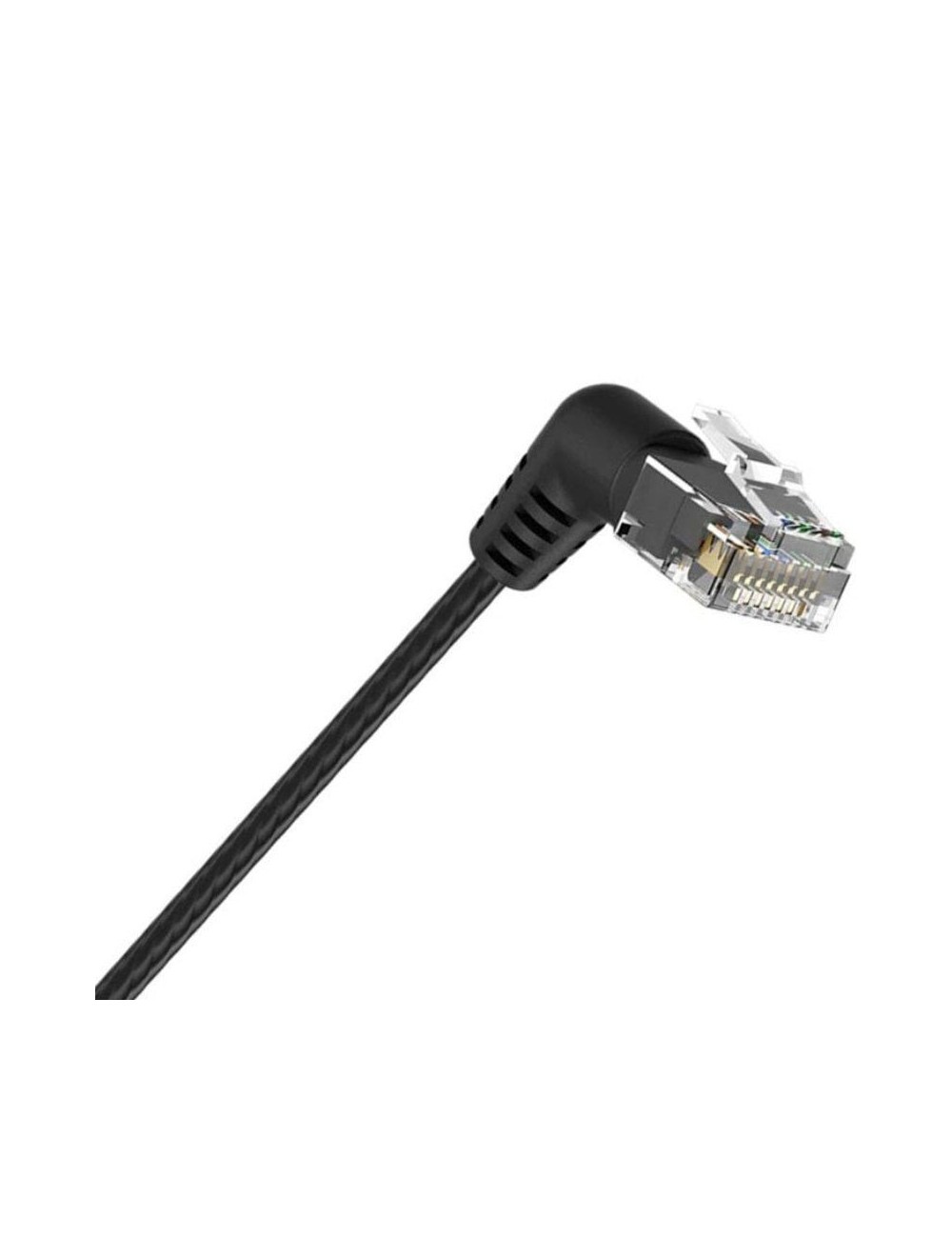 Cable de Red RJ45 UTP Vention IBOBG Cat.6A/ 1.5m/ Cabeza Rotatoria 360º/ Negro
