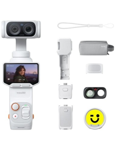 Cámara Digital Deportiva Insta360 Luna Ultra Pack Creador/ 8K/ Ángulo de visión 360º/ Blanca