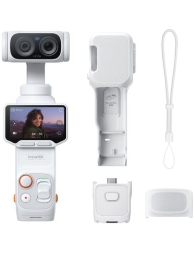 Cámara Digital Deportiva Insta360 Luna Ultra Pack Standard/ 8K/ Ángulo de visión 360º/ Blanca