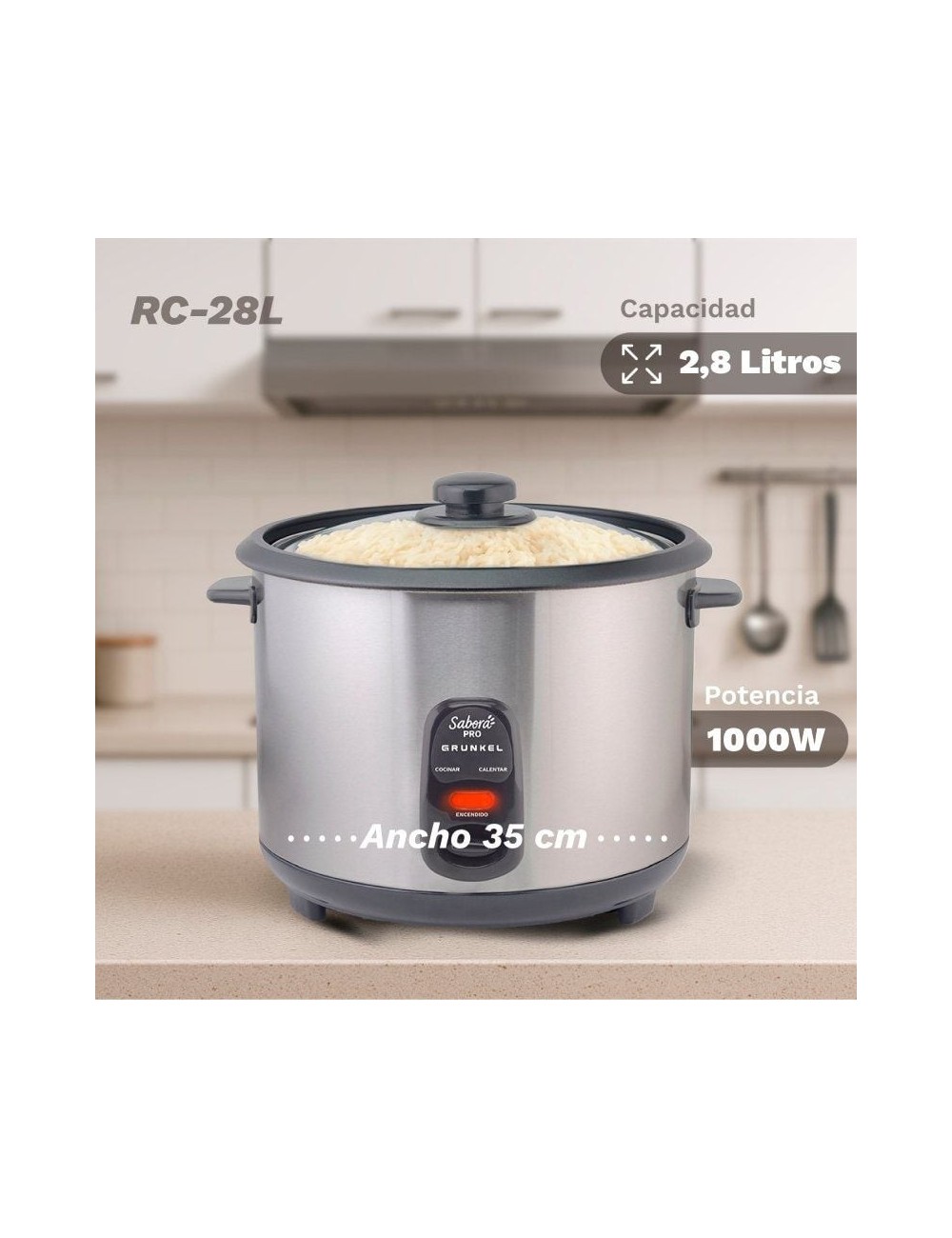 Arrocera Grunkel RC-28L/ 700W/ Capacidad 2.8L