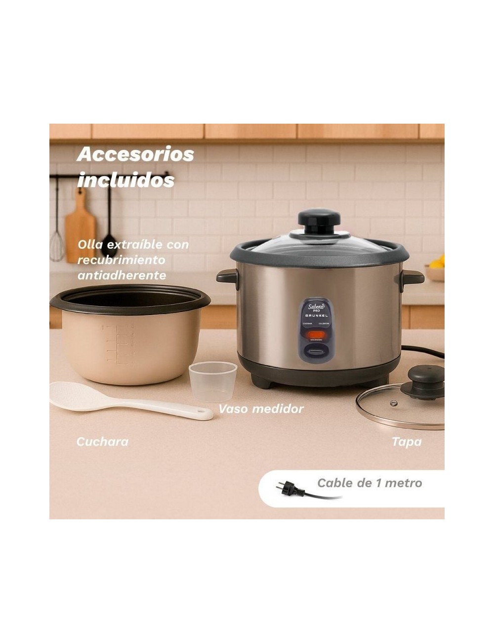 Arrocera Grunkel RC-28L/ 700W/ Capacidad 2.8L