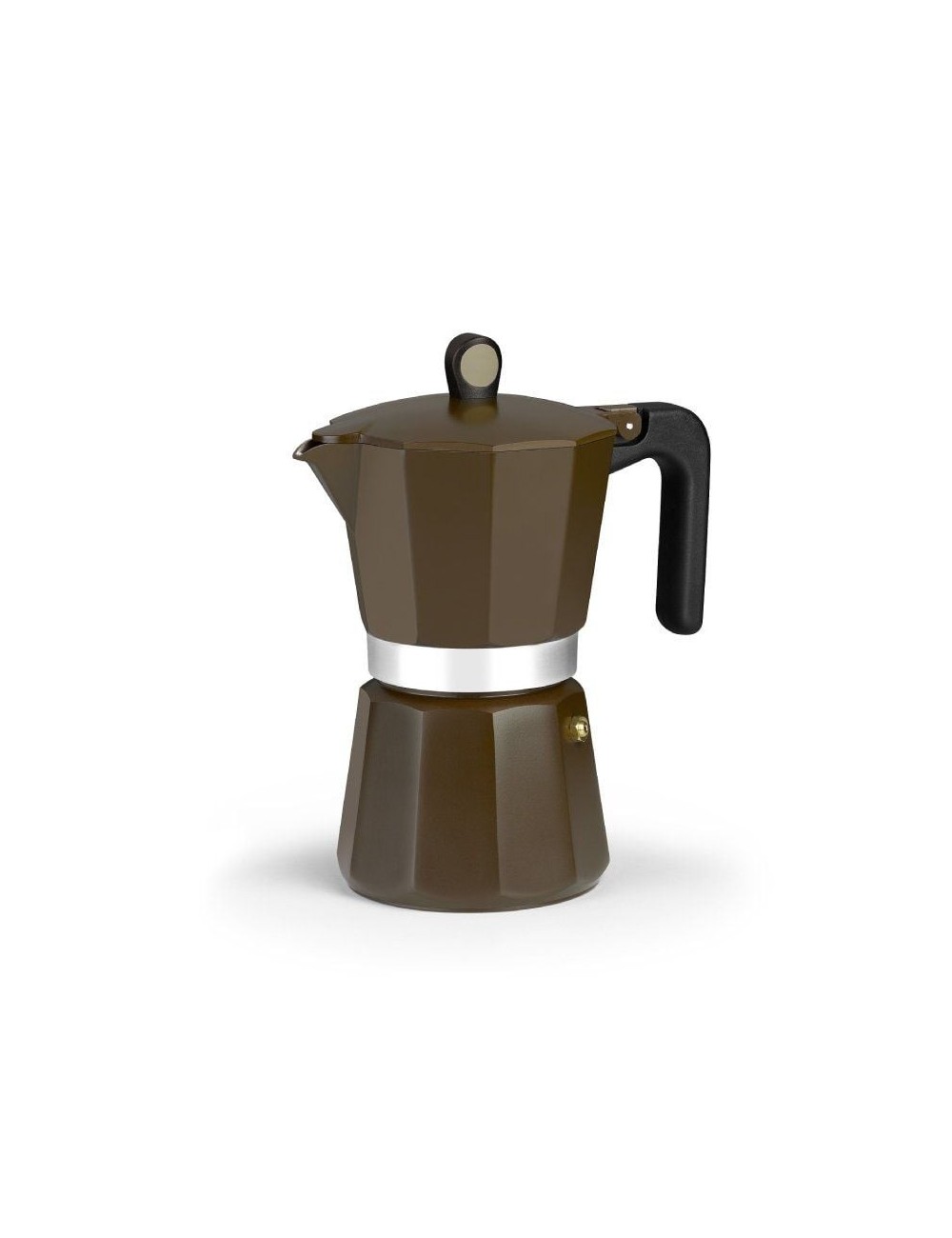 Cafetera Italiana Induction Cream M671012/ 12 Tazas/ Marrón