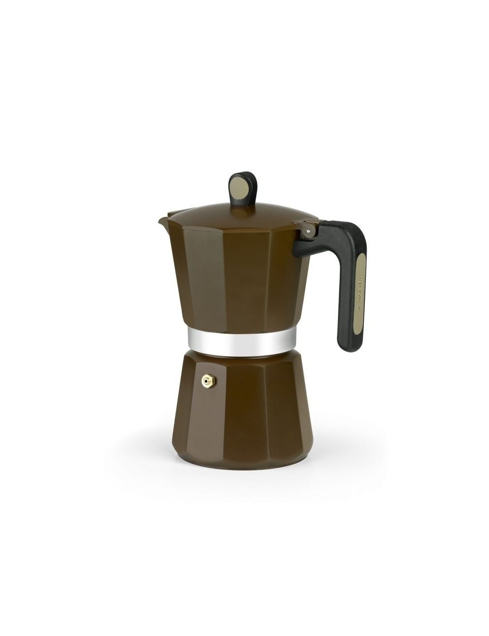 Cafetera Italiana Induction Cream M671012/ 12 Tazas/ Marrón