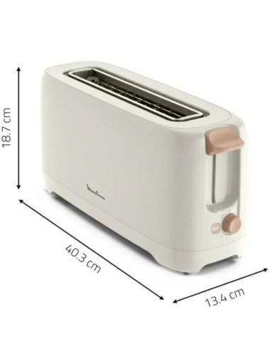 Tostador Moulinex Principio LS2M0A10/ 1000W/ Blanco