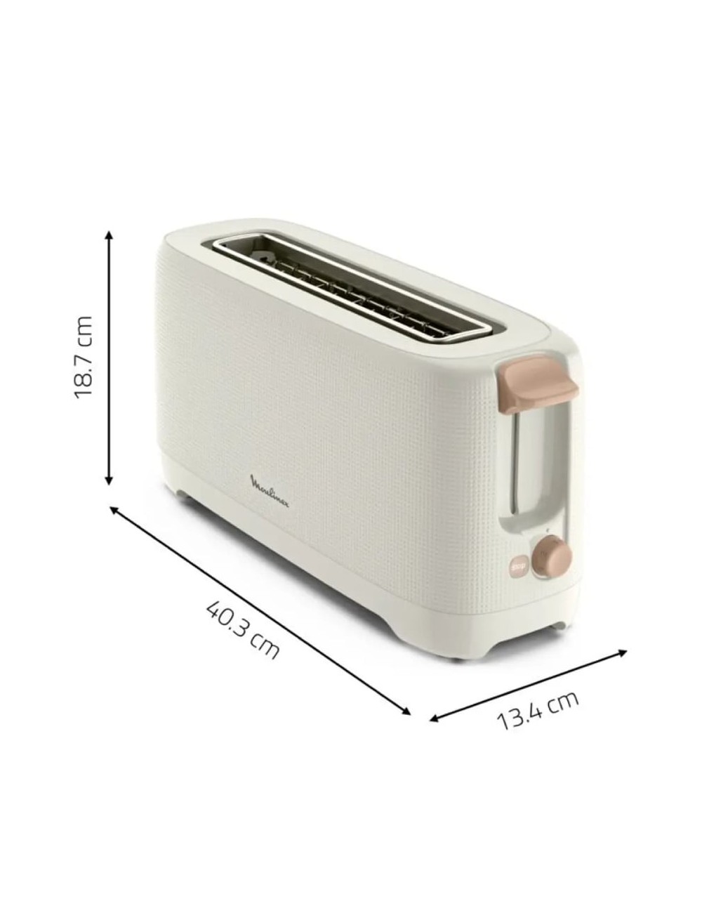 Tostador Moulinex Principio LS2M0A10/ 1000W/ Blanco