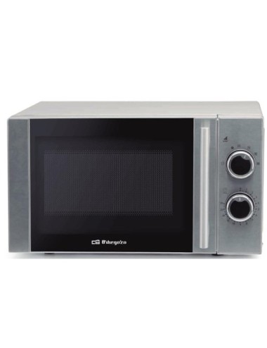 Microondas Orbegozo MI 2080/ 700W/ Capacidad 20L/ Plata