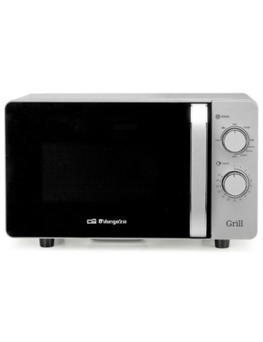 Microondas Orbegozo MIG 2072 CE/ 700W/ Capacidad 20L/ Función Grill/ Gris