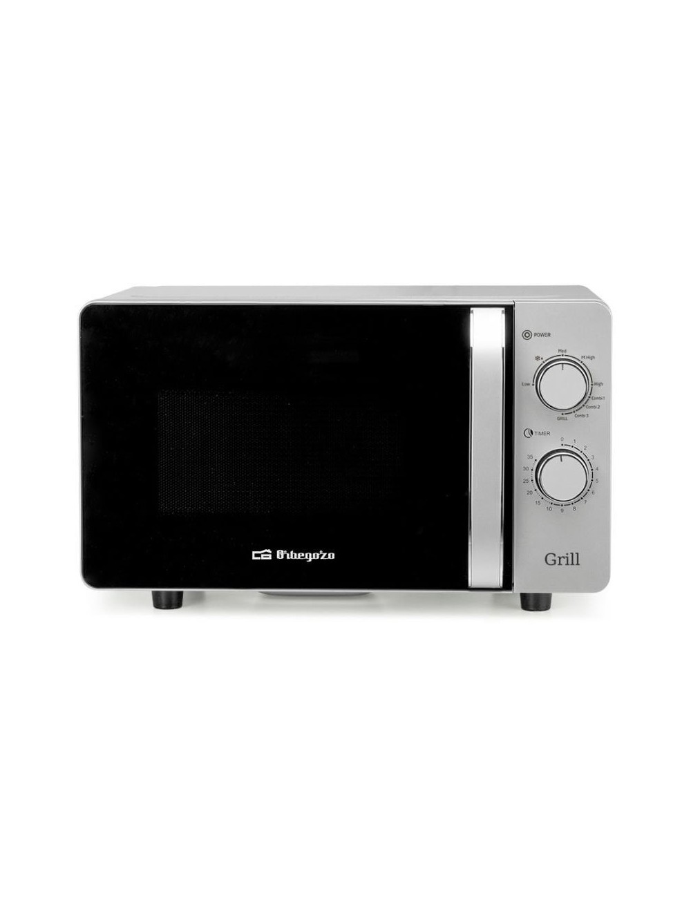 Microondas Orbegozo MIG 2072 CE/ 700W/ Capacidad 20L/ Función Grill/ Gris