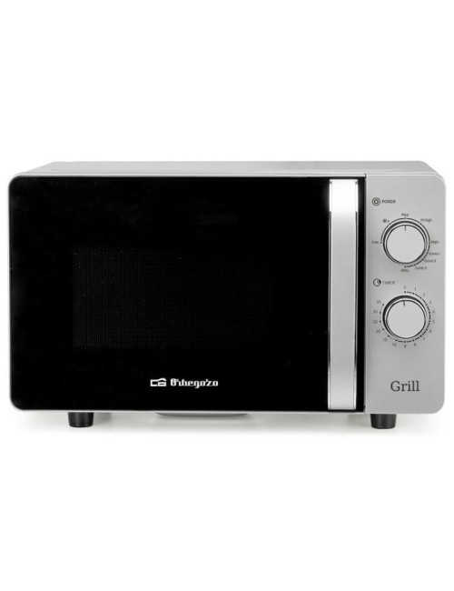 Microondas Orbegozo MIG 2072 CE/ 700W/ Capacidad 20L/ Función Grill/ Gris