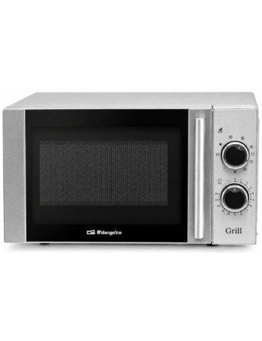 Microondas Orbegozo MIG 2082/ 700W/ Capacidad 20L/ Función Grill/ Gris