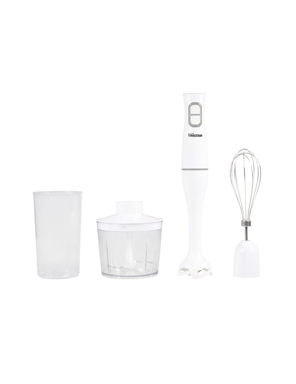 Batidora de mano Tristar MX-4851/ 350W/ Incluye Batidor, Picadora y Vaso Medidor
