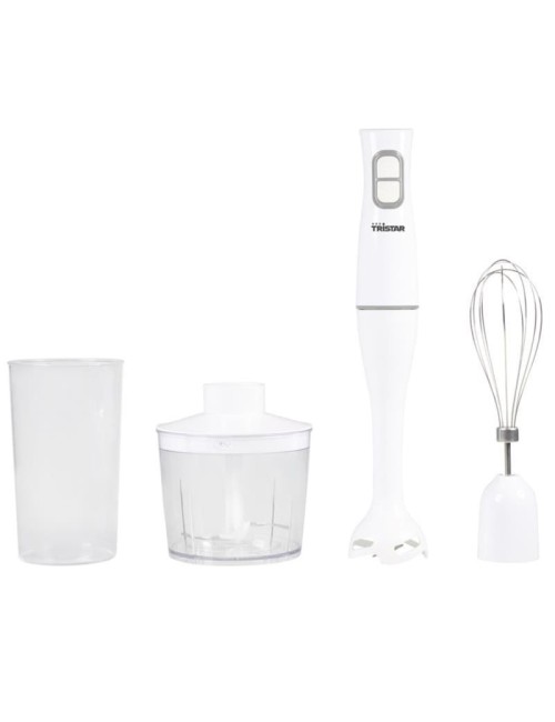 Batidora de mano Tristar MX-4851/ 350W/ Incluye Batidor, Picadora y Vaso Medidor