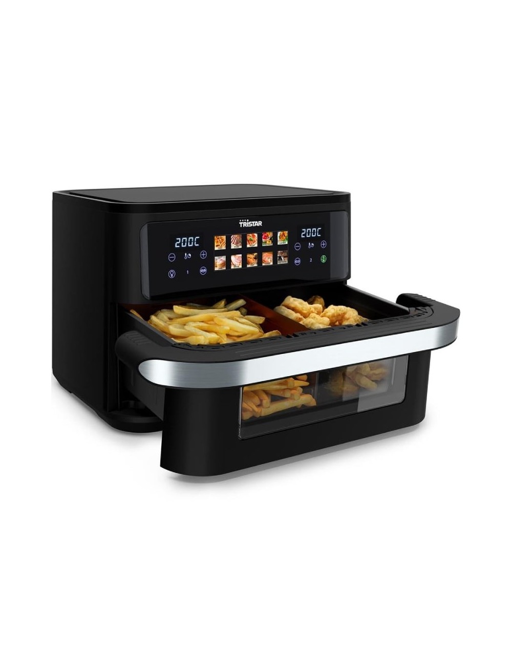 Freidora por Aire Airfryer / Sin Aceite Tristar FR-9078 Dualzone Flex/ 2800W/ Capacidad 10L