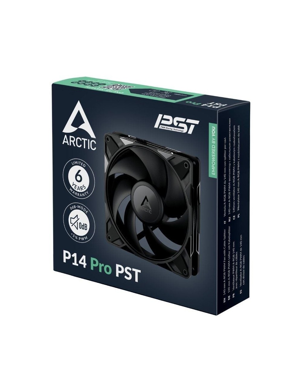 Ventilador Arctic P14 PWM PST/ 14cm/ Negro