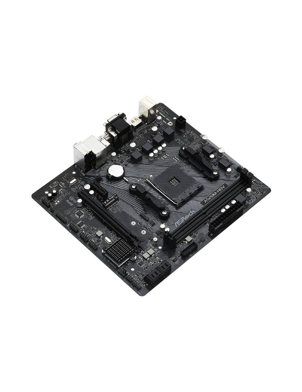 Placa Base Asrock A520M-HDV/ DDR4/ PCIe 3.0/ Socket AM4/ Micro ATX