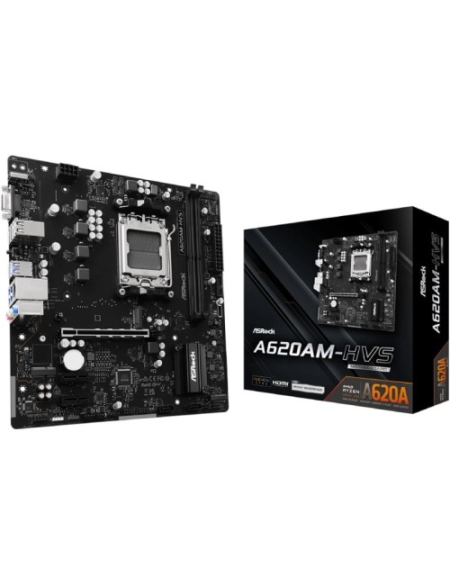 Placa Base Asrock A620AM-HVS/ DDR5/ PCIe 4.0/ Socket AM5/ Micro ATX
