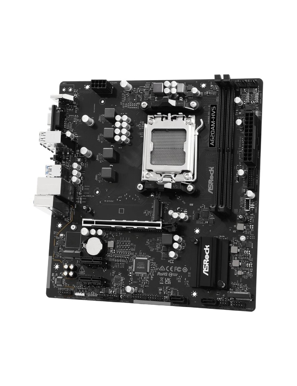 Placa Base Asrock A620AM-HVS/ DDR5/ PCIe 4.0/ Socket AM5/ Micro ATX