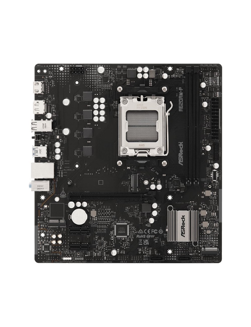 Placa Base Asrock A620AM-P/ DDR5/ PCIe 4.0/ Socket AM5/ Micro ATX