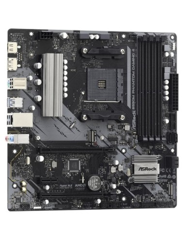 Placa Base Asrock B550M Phantom Gaming 4/ DDR4/ PCIe 4.0/ Socket AM4/ Micro ATX