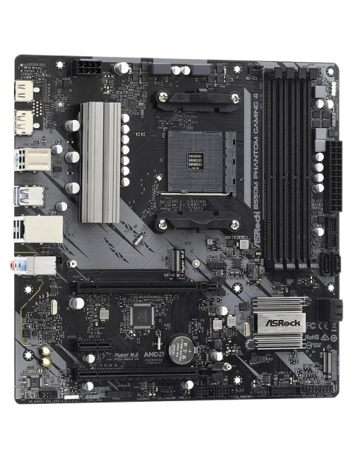 Placa Base Asrock B550M Phantom Gaming 4/ DDR4/ PCIe 4.0/ Socket AM4/ Micro ATX
