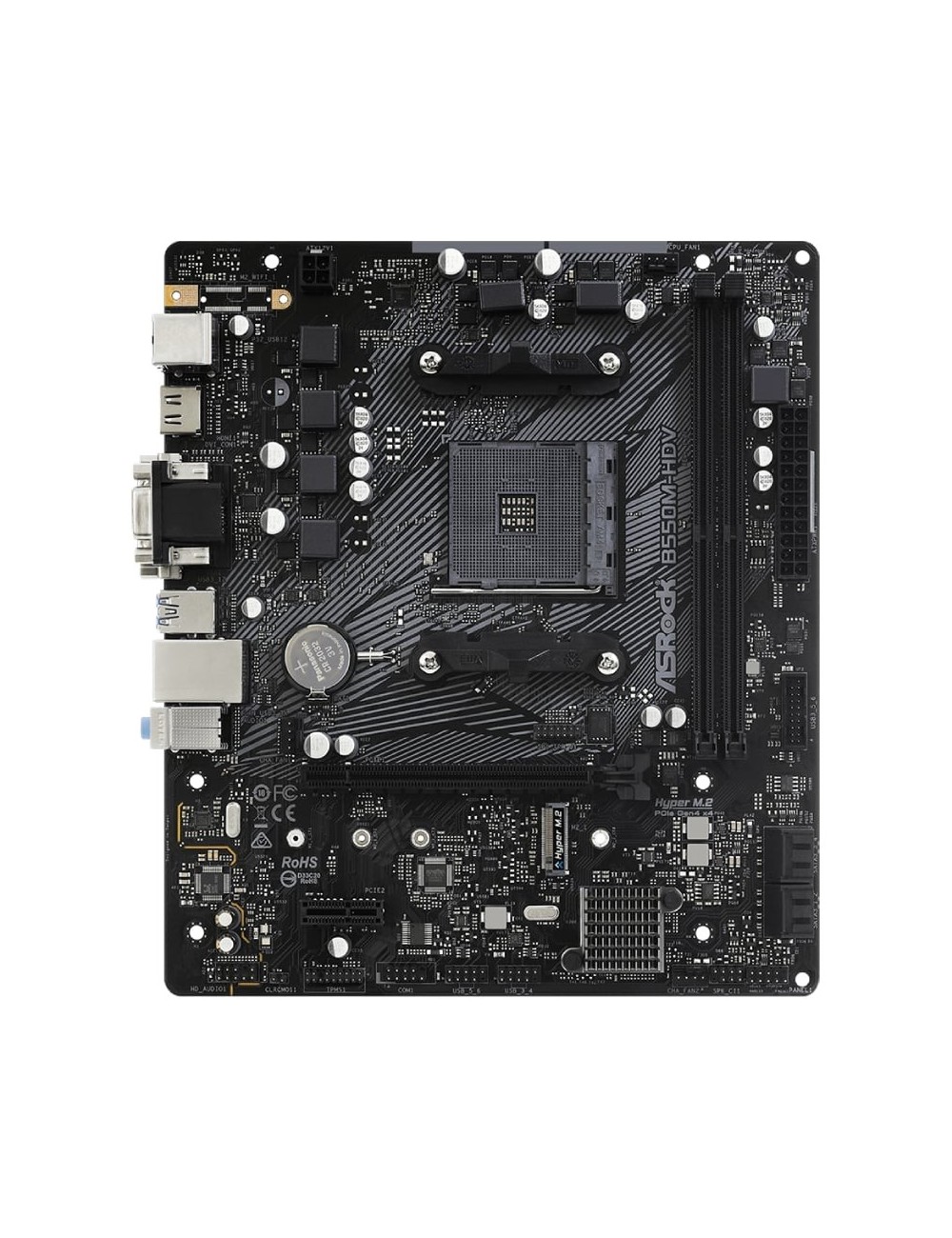 Placa Base Asrock B550M-HDV/ DDR4/ PCIe 4.0/ Socket AM4/ Micro ATX