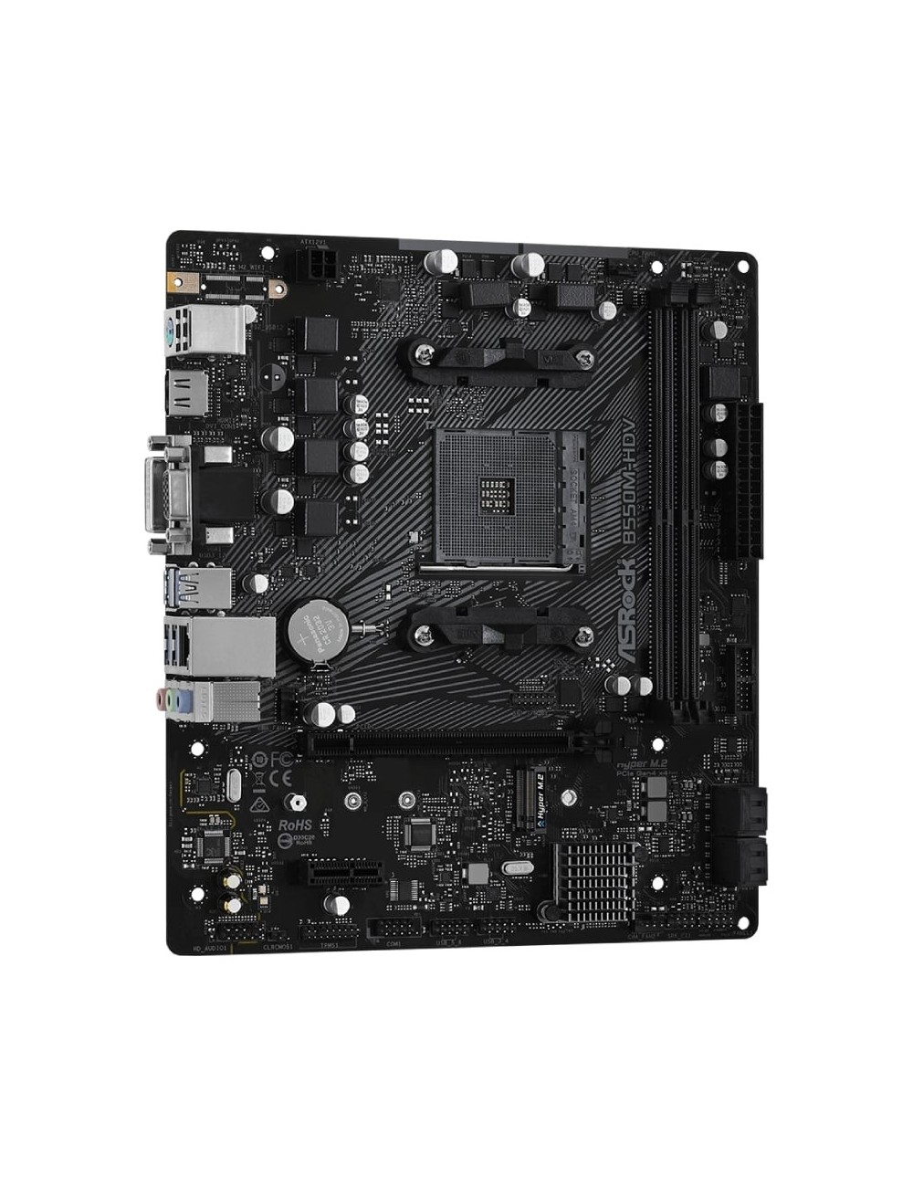 Placa Base Asrock B550M-HDV/ DDR4/ PCIe 4.0/ Socket AM4/ Micro ATX