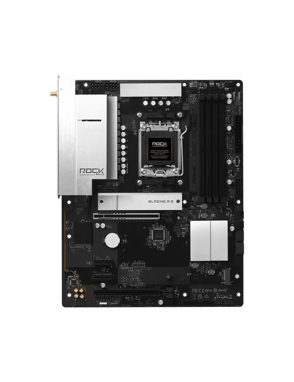 Placa Base Asrock B650 ROCK WIFI 7/ DDR5/ PCIe 5.0/ Socket AM5